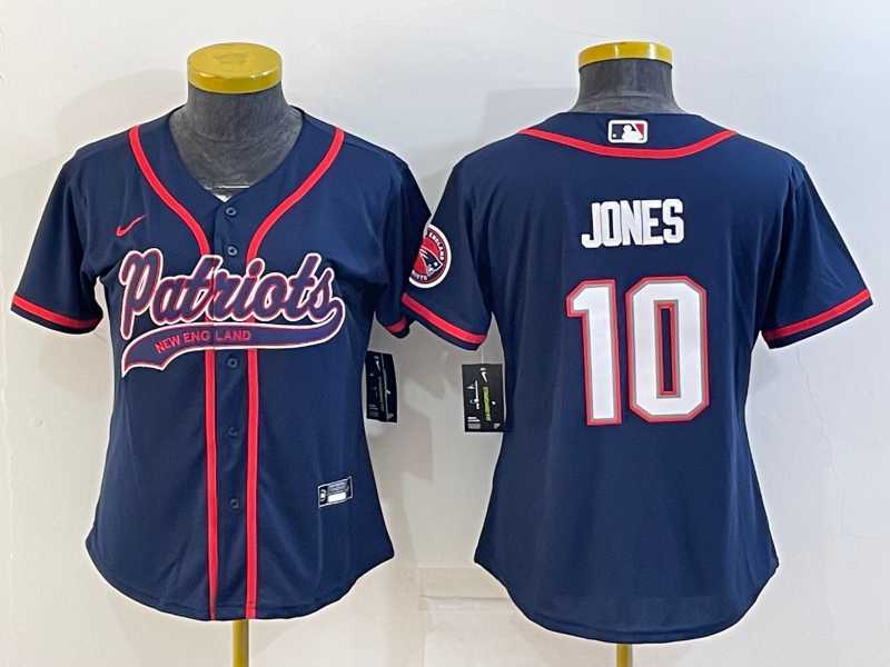 Women's New England Patriots #10 Mac Jones Navy With Patch Cool Base Stitched Baseball Jersey,We sell and wholesale Women's New England Patriots #10 Mac Jones Navy With Patch Cool Base Stitched Baseball Jersey on line form chian!